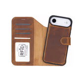 iPhone 17 Air Leren Uitneembare Wallet Case - RFID, MagSafe & Kaarthouder