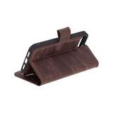 iPhone 16e Uitneembare leren BookCase Hoesje