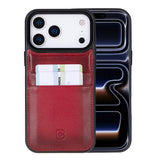 iPhone 17 Pro Max leren Flex Cover Hoesje met Kaarthouder - Ultra Slim & Luxe