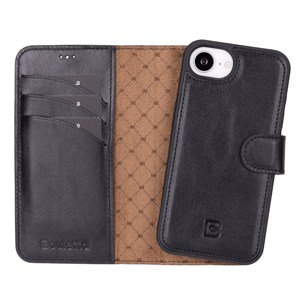 Bouletta iPhone 16e Uitneembare BookCase - Rustic Black