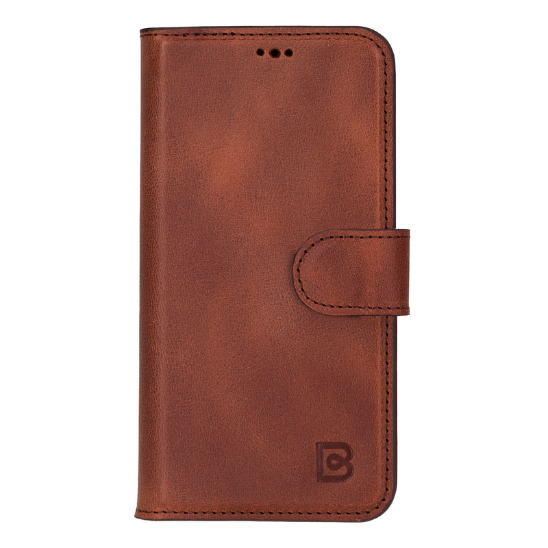 iPhone 17 Uitneembaar leren Bookcase - Antic Coffee