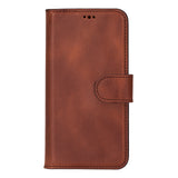 iPhone Air Uitneembaar leren Bookcase - Antic Coffee