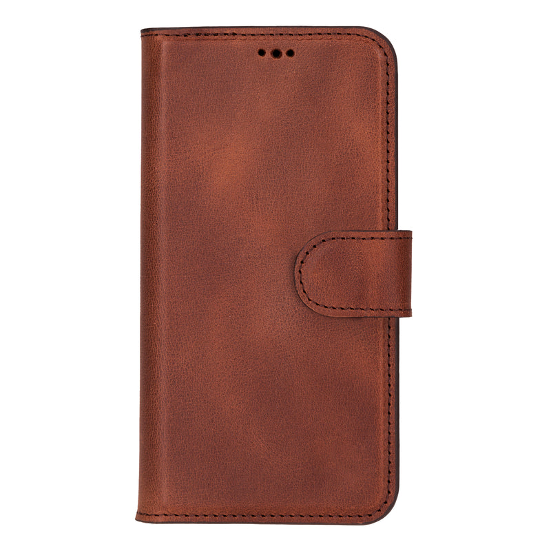 iPhone Air Uitneembaar leren Bookcase - Antic Coffee