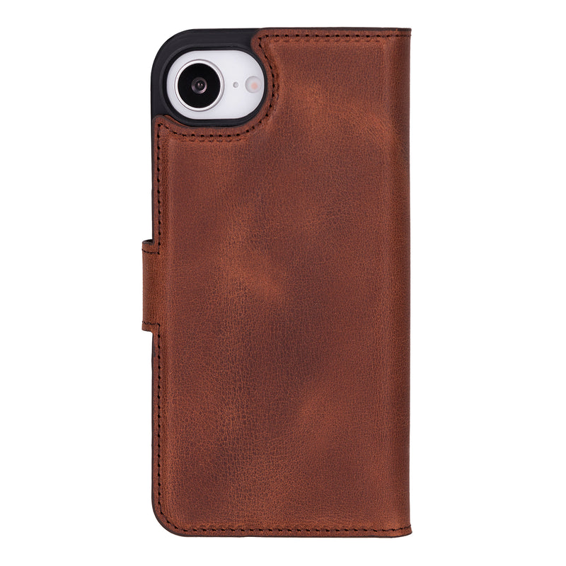 Bouletta iPhone 16e Uitneembare BookCase - Antic Coffee