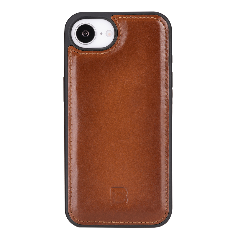 Bouletta iPhone 16e Uitneembare BookCase - Burned Cognac