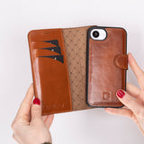 Bouletta iPhone 16e Uitneembare BookCase - Burned Cognac