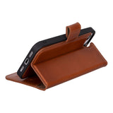 Bouletta iPhone 16e Uitneembare BookCase - Burned Cognac