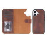 iPhone 17 Afneembare Leren Wallet Case - RFID, MagSafe & Kaarthouder