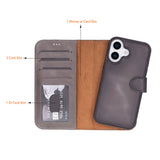 iPhone 17 Afneembare Leren Wallet Case - RFID, MagSafe & Kaarthouder