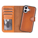 iPhone 17 Afneembare Leren Wallet Case - RFID, MagSafe & Kaarthouder