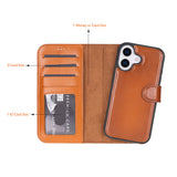 iPhone 17 Afneembare Leren Wallet Case - RFID, MagSafe & Kaarthouder
