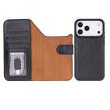 iPhone 17 Pro Uitneembare leren Wallet Case - RFID, MagSafe & Kaarthouder