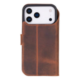 iPhone 17 Pro Uitneembare leren Wallet Case - RFID, MagSafe & Kaarthouder