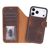 iPhone 17 Pro Uitneembare leren Wallet Case - RFID, MagSafe & Kaarthouder