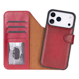 iPhone 17 Pro Uitneembare leren Wallet Case - RFID, MagSafe & Kaarthouder