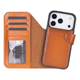 iPhone 17 Pro Uitneembare leren Wallet Case - RFID, MagSafe & Kaarthouder