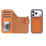 iPhone 17 Pro Uitneembare leren Wallet Case - RFID, MagSafe & Kaarthouder