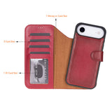 iPhone 17 Air Leren Uitneembare Wallet Case - RFID, MagSafe & Kaarthouder