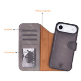 iPhone 17 Air Afneembare Leren Wallet Case - RFID, MagSafe & Kaarthouder
