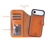 iPhone 17 Air Afneembare Leren Wallet Case - RFID, MagSafe & Kaarthouder