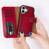 iPhone 17 Afneembare Leren Wallet Case - RFID, MagSafe & Kaarthouder
