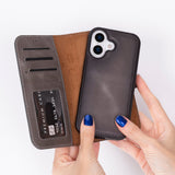 iPhone 17 Afneembare Leren Wallet Case - RFID, MagSafe & Kaarthouder