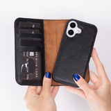 iPhone 17 Afneembare Leren Wallet Case - RFID, MagSafe & Kaarthouder
