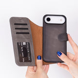 iPhone 17 Air Afneembare Leren Wallet Case - RFID, MagSafe & Kaarthouder
