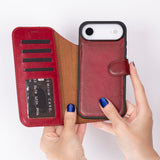 iPhone 17 Air Afneembare Leren Wallet Case - RFID, MagSafe & Kaarthouder