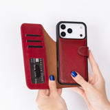 iPhone 17 Pro Uitneembare leren Wallet Case - RFID, MagSafe & Kaarthouder