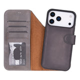 iPhone 17 Pro Uitneembare leren Wallet Case - RFID, MagSafe & Kaarthouder