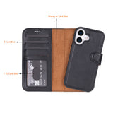 iPhone 17 Afneembare Leren Wallet Case - RFID, MagSafe & Kaarthouder