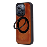 Pulledro iPhone 15 Pro Max BackCover met Kickstand & Keyring houder - Burned Cognac