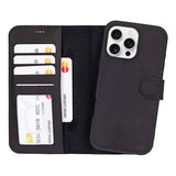 iPhone 16 Pro Uitneembare leren BookCase Hoesje