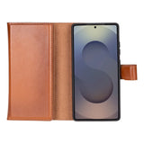 Samsung Galaxy S25 Ultra Leren BookCase  Uitneembaar met 7 Kaarthouders