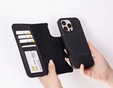 iPhone 16 Pro Uitneembare leren BookCase Hoesje