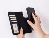 iPhone 16 Pro Uitneembare leren BookCase Hoesje