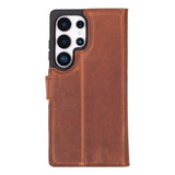 Samsung Galaxy S25 Ultra Leren BookCase Afneembaar & Kaarthouder