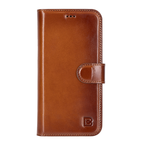 Bouletta iPhone 16e Uitneembare BookCase - Burned Cognac