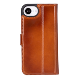 Bouletta iPhone 16e Uitneembare BookCase - Burned Cognac