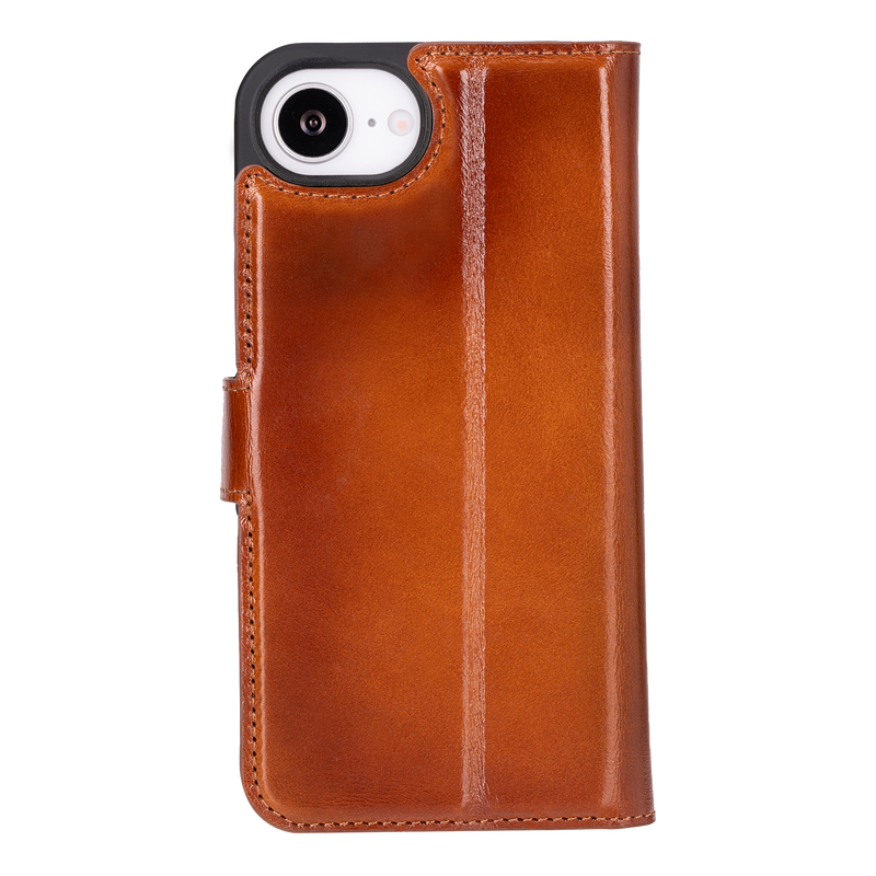 Bouletta iPhone 16e Uitneembare BookCase - Burned Cognac
