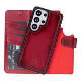 Samsung Galaxy S26 Ultra Hoesje Leer - Uitneembare Portemonnee met Pasjeshouder & Draadloos Opladen
