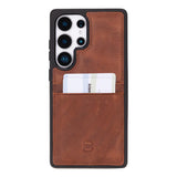Samsung Galaxy S25 Ultra Hoesje Leer met Pasjeshouder – Slim Back Cover