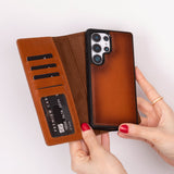 Samsung Galaxy S25 Ultra Uitneembare BookCase - Leren Hoesje