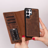Samsung Galaxy S25 Ultra Uitneembare BookCase - Leren Hoesje