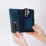 Samsung Galaxy S26 Ultra Hoesje Leer - Uitneembare Portemonnee met Pasjeshouder & Draadloos Opladen