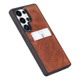 Samsung Galaxy S25 Ultra Hoesje Leer met Pasjeshouder – Slim Back Cover