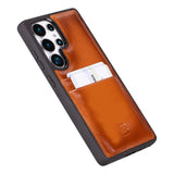 Samsung Galaxy S25 Ultra Hoesje Leer met Pasjeshouder – Slim Back Cover