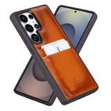 Samsung Galaxy S25 Ultra Hoesje Leer met Pasjeshouder – Slim Back Cover