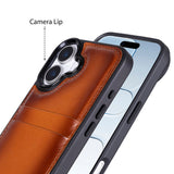 iPhone 17 leren Flex Cover Hoesje met Kaarthouder - Ultra Slim & Luxe